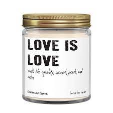 crimson clover love is love soy candle